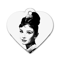 Audrey Hepburn Dog Tag Heart (one Side) by Valentinaart