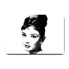 Audrey Hepburn Small Doormat  by Valentinaart