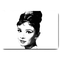 Audrey Hepburn Large Doormat  by Valentinaart