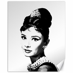 Audrey Hepburn Canvas 11  X 14   by Valentinaart