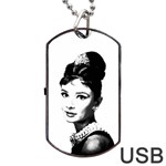 Audrey Hepburn Dog Tag USB Flash (Two Sides) Front