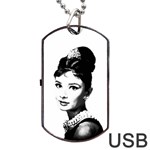 Audrey Hepburn Dog Tag USB Flash (Two Sides) Back