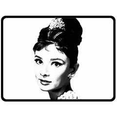 Audrey Hepburn Double Sided Fleece Blanket (large)  by Valentinaart