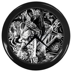 Gray Girl  Wall Clocks (black)