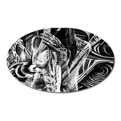 Gray Girl  Oval Magnet by Valentinaart