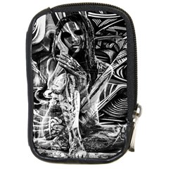 Gray Girl  Compact Camera Cases by Valentinaart