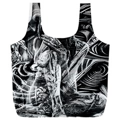 Gray Girl  Full Print Recycle Bags (l)  by Valentinaart