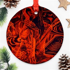 Red Girl Ornament (round)