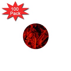 Red Girl 1  Mini Buttons (100 Pack) 