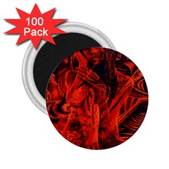 Red Girl 2 25  Magnets (100 Pack) 