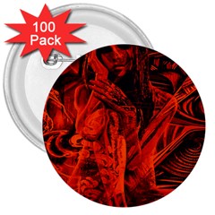 Red Girl 3  Buttons (100 Pack) 