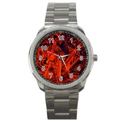 Red Girl Sport Metal Watch