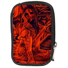 Red Girl Compact Camera Cases by Valentinaart