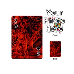 Red Girl Playing Cards 54 (mini)  by Valentinaart