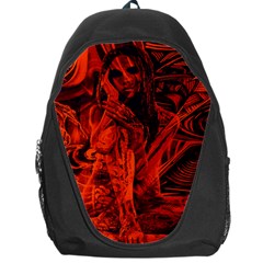 Red Girl Backpack Bag by Valentinaart