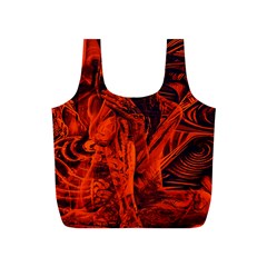 Red Girl Full Print Recycle Bags (s)  by Valentinaart