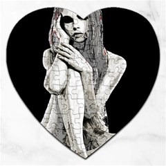 Stone Girl Jigsaw Puzzle (heart) by Valentinaart