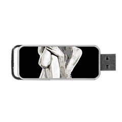 Stone Girl Portable Usb Flash (two Sides) by Valentinaart