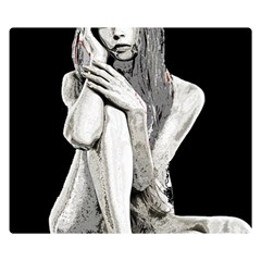 Stone Girl Double Sided Flano Blanket (small)  by Valentinaart