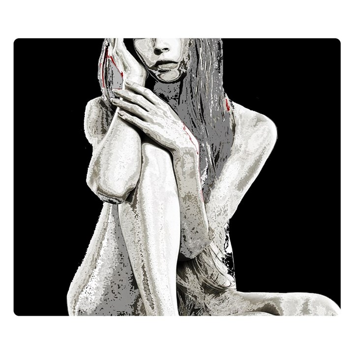 Stone girl Double Sided Flano Blanket (Small) 