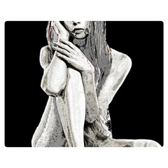 Stone Girl Double Sided Flano Blanket (medium)  by Valentinaart