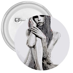 Stone Girl 3  Buttons by Valentinaart