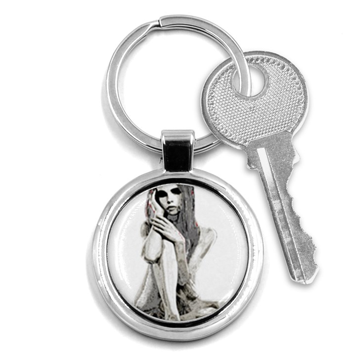 Stone girl Key Chains (Round) 