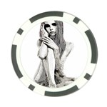 Stone girl Poker Chip Card Guard Front