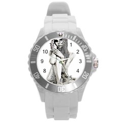 Stone Girl Round Plastic Sport Watch (l) by Valentinaart