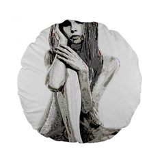 Stone Girl Standard 15  Premium Round Cushions by Valentinaart