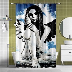 Angel Shower Curtain 48  X 72  (small)  by Valentinaart