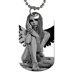 Stone Angel Dog Tag (one Side) by Valentinaart