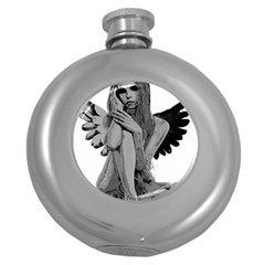 Stone Angel Round Hip Flask (5 Oz) by Valentinaart