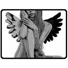 Stone Angel Fleece Blanket (large)  by Valentinaart