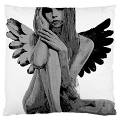 Stone Angel Large Cushion Case (two Sides) by Valentinaart