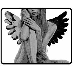 Stone Angel Double Sided Fleece Blanket (medium)  by Valentinaart