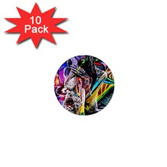 Graffiti Girl 1  Mini Magnet (10 Pack) 