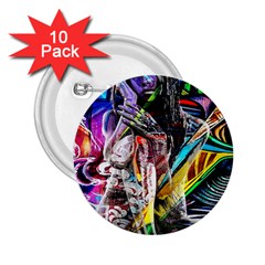 Graffiti Girl 2 25  Buttons (10 Pack) 