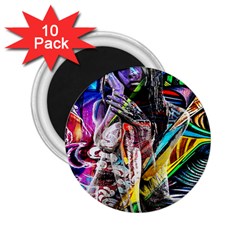 Graffiti Girl 2 25  Magnets (10 Pack) 