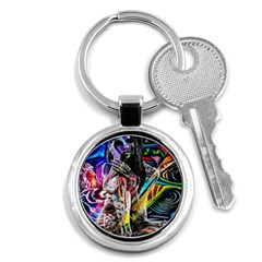 Graffiti Girl Key Chains (round)  by Valentinaart