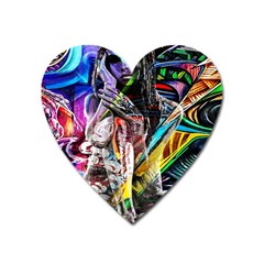 Graffiti Girl Heart Magnet