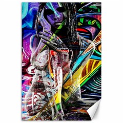 Graffiti Girl Canvas 24  X 36 