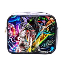 Graffiti Girl Mini Toiletries Bags by Valentinaart