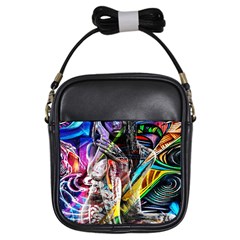 Graffiti Girl Girls Sling Bags by Valentinaart