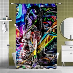 Graffiti Girl Shower Curtain 48  X 72  (small) 