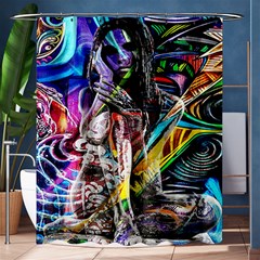 Graffiti Girl Shower Curtain 60  X 72  (medium) 