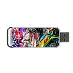 Graffiti Girl Portable Usb Flash (one Side)