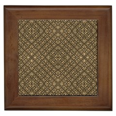 Wooden Ornamented Pattern Framed Tiles by dflcprints