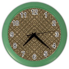 Wooden Ornamented Pattern Color Wall Clocks by dflcprints