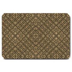 Wooden Ornamented Pattern Large Doormat 